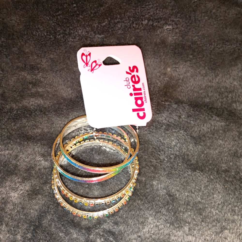 Claire's girl multi color bracelets
